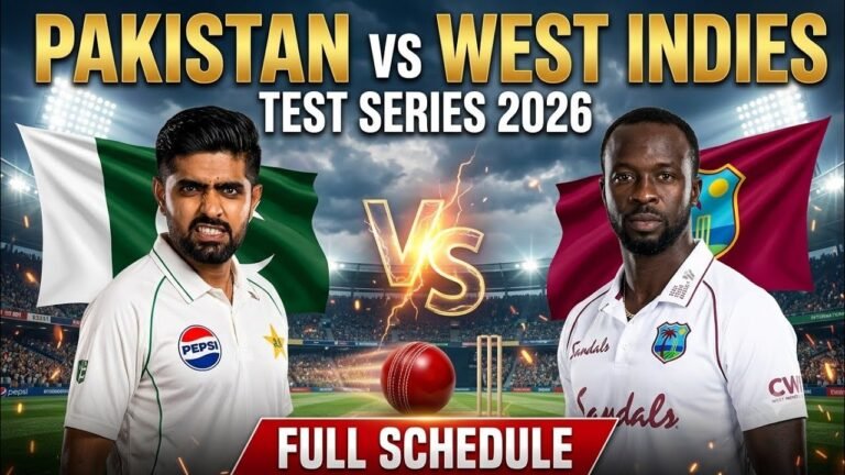 Pakistan vs West Indies Test Series 2026 – Complete Schedule, Squads and Match Preview